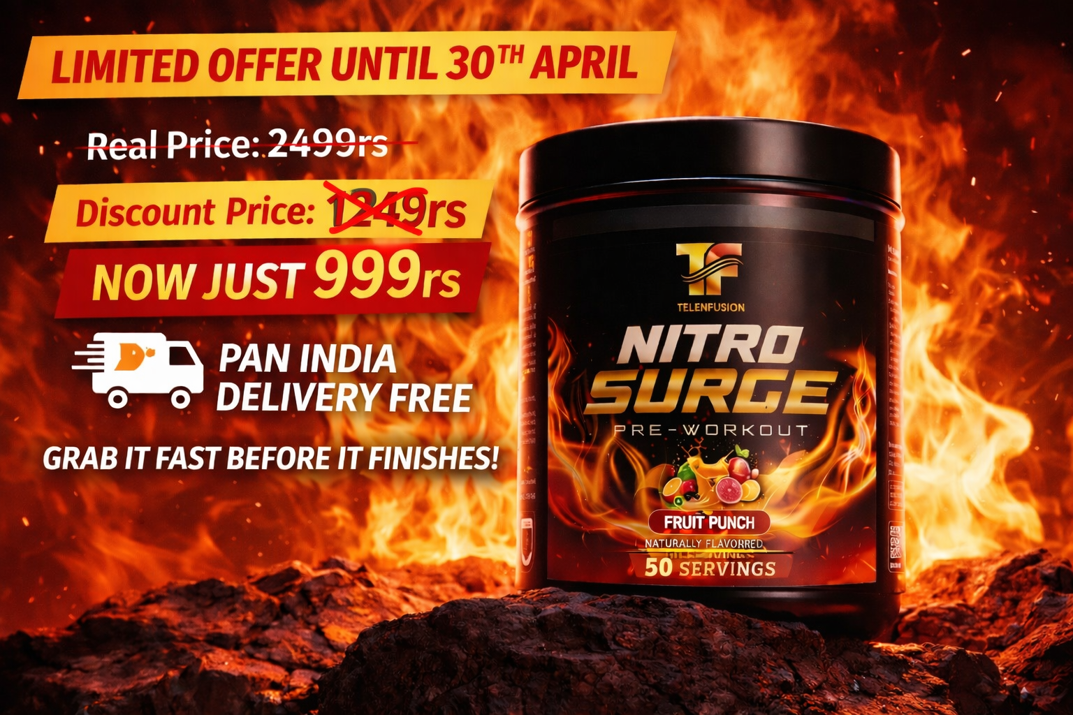 TELENFUSION “NITRO SURGE “ PREWORKOUT