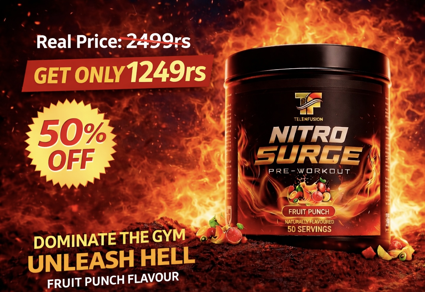 TELENFUSION “NITRO SURGE “ PREWORKOUT